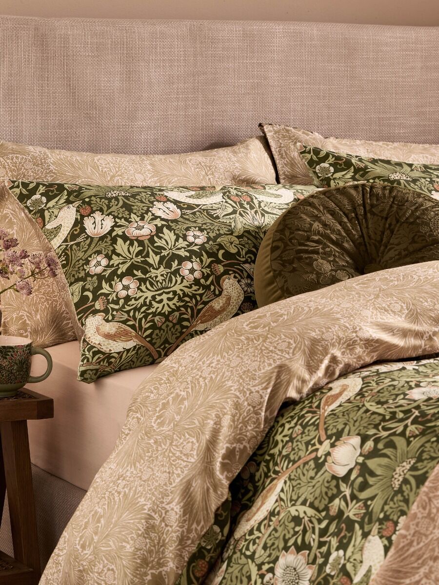 William Morris At Home Strawberry Thief Nettle Bedding
