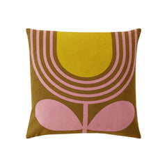 Orla Kiely Striped Tulip Pink/ochre Microfibre 45x45cm Cushion