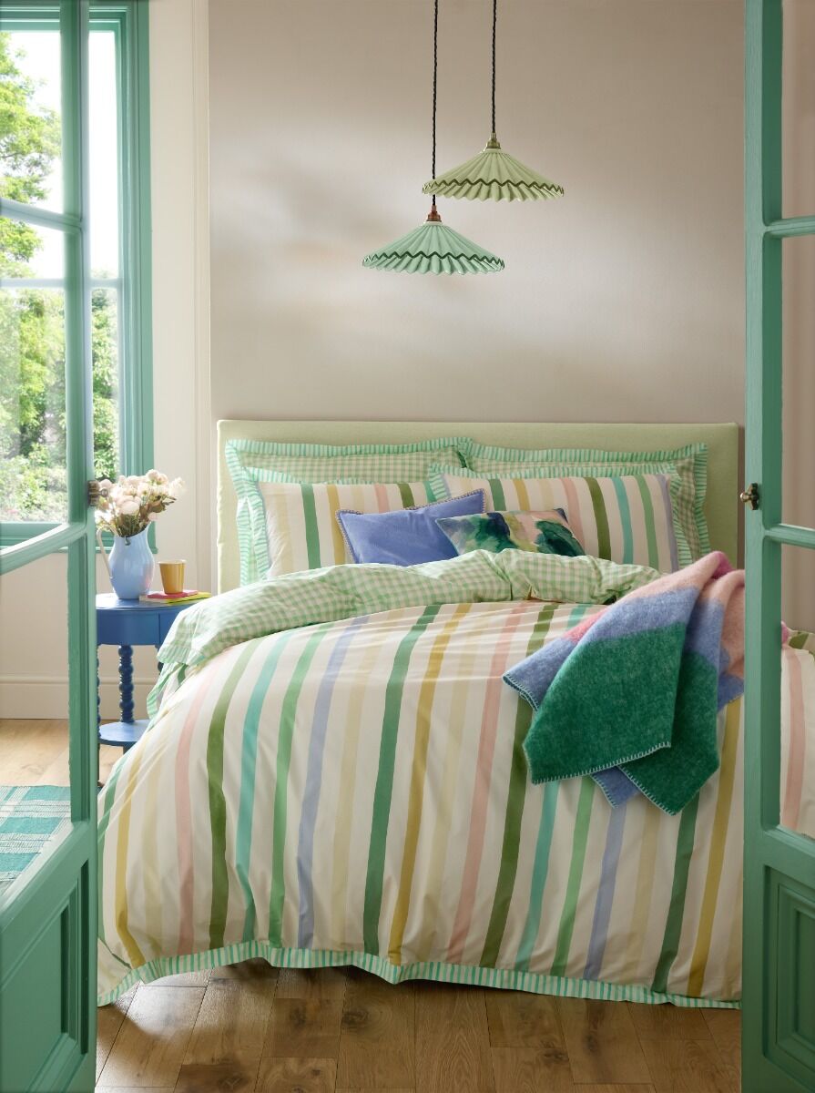 Bluebellgray Sunday Stripe Botanical Greens Bedding