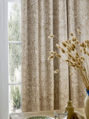 William Morris At Home Sunflower Hessian Natural Ready Made Curtains