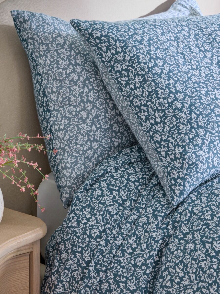 Laura Ashley Sweet Alyssum Denim Blue Bedding