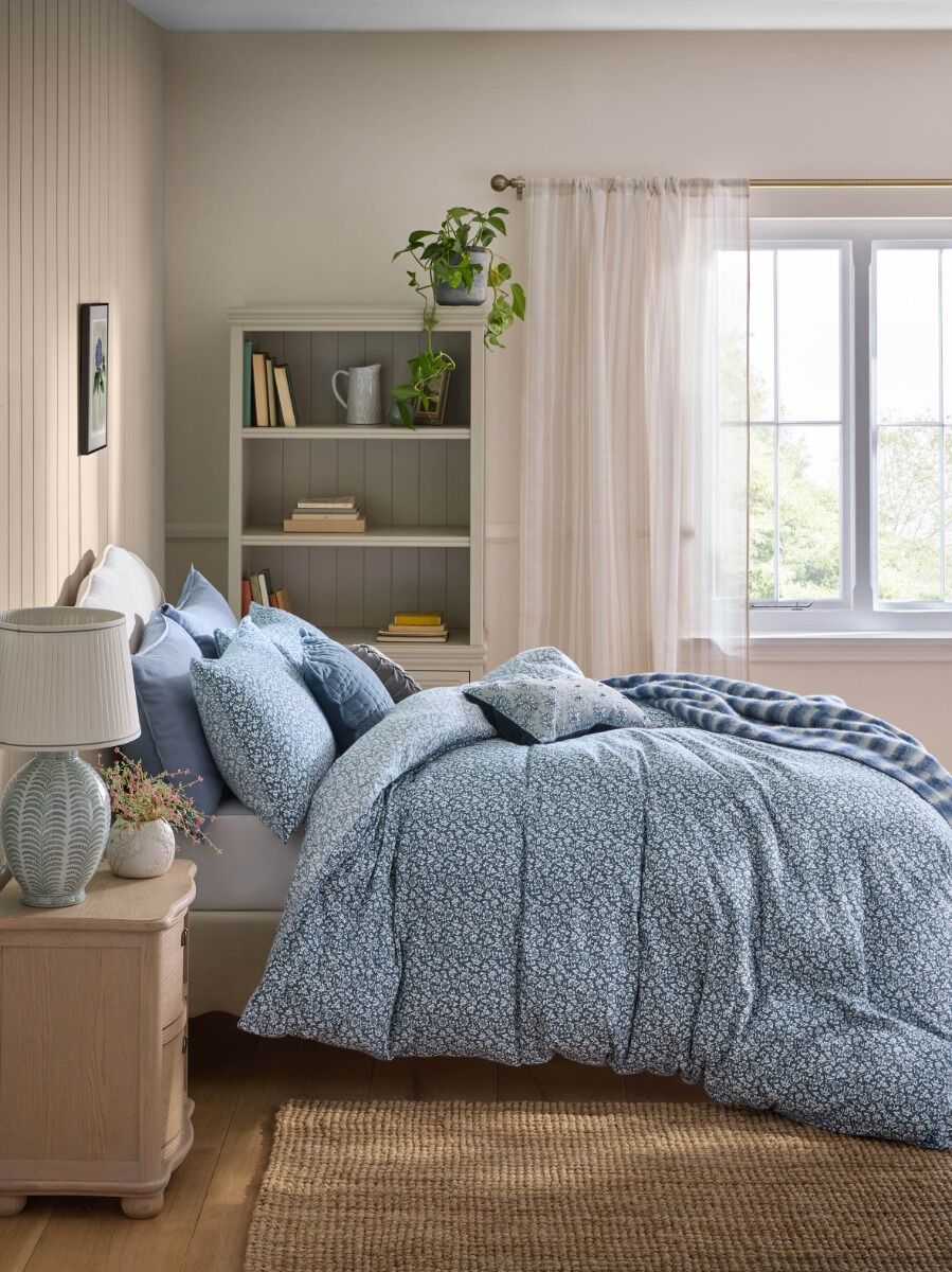 Laura Ashley Sweet Alyssum Denim Blue Bedding