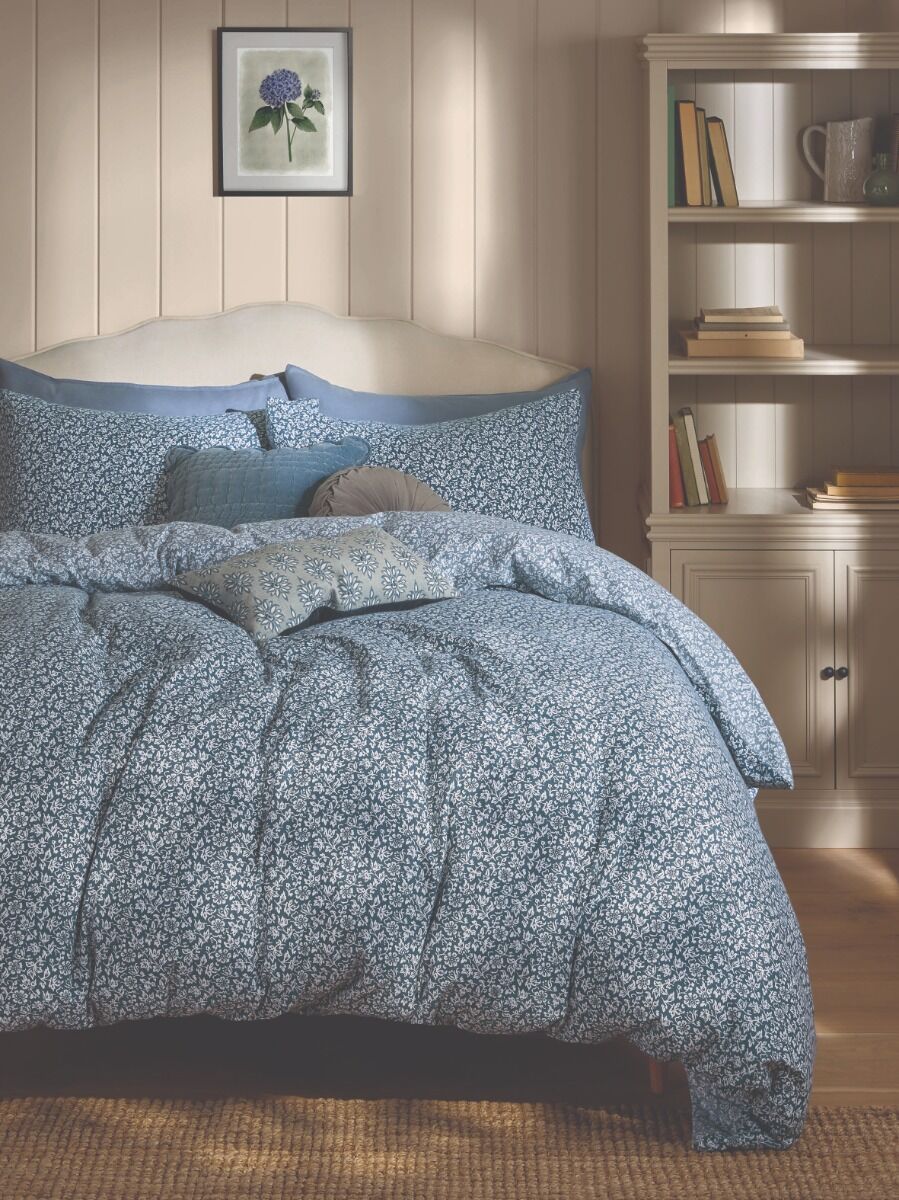 Laura Ashley Sweet Alyssum Denim Blue Bedding