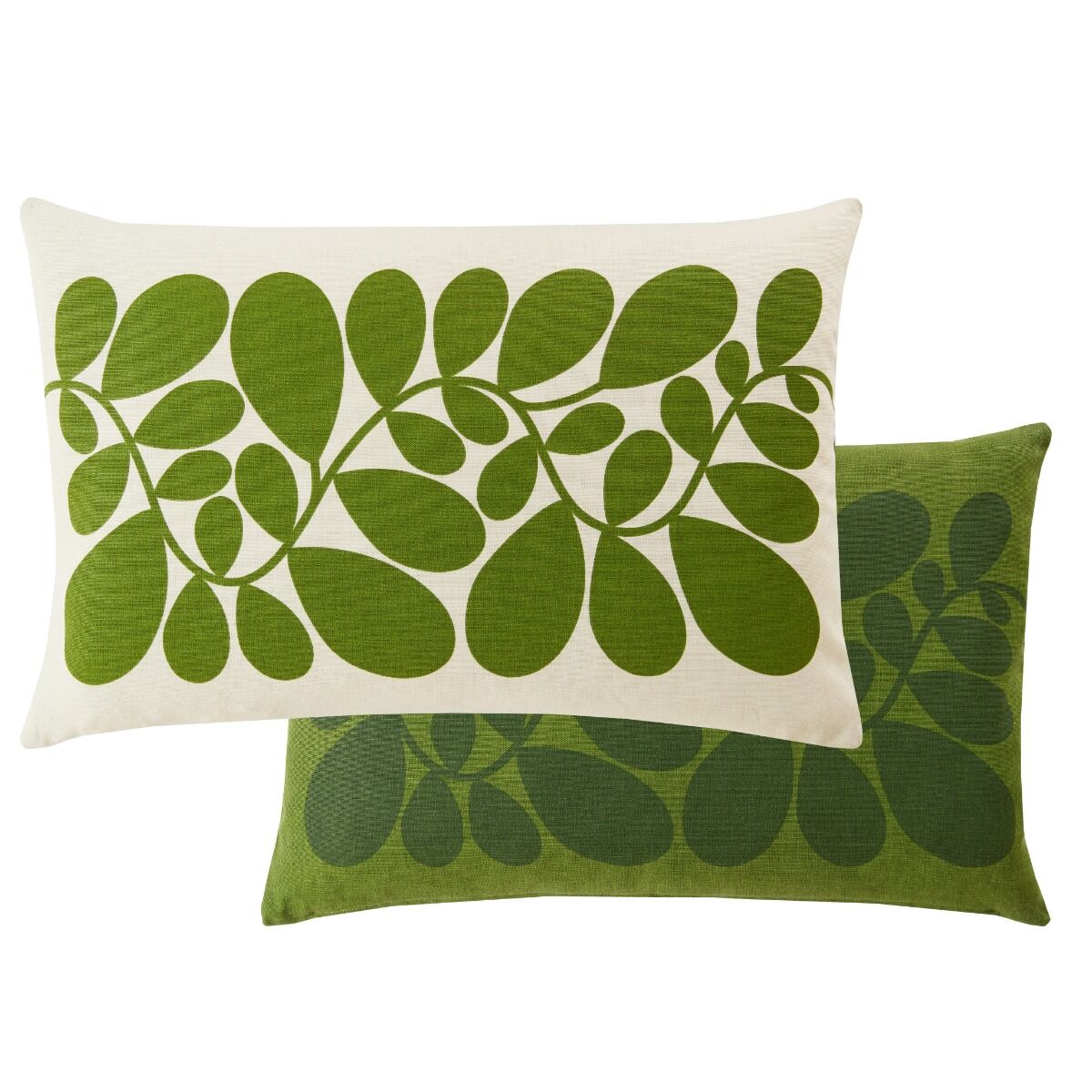 Orla Kiely Sycamore Stripe Dill Green Microfibre 40x60cm Cushion
