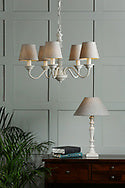 Laura Ashley Tate 5lt Pendant Matt White