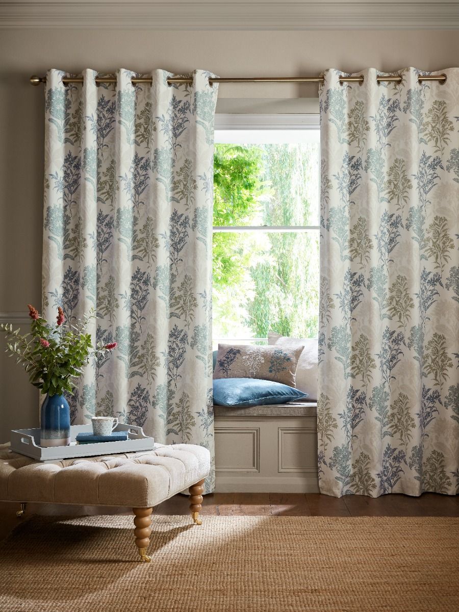 Laura Ashley Tenby Seaspray Ready Made Curtains