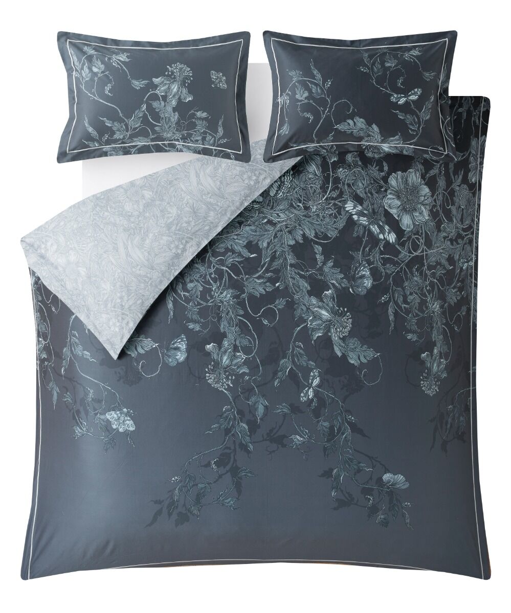 Timorous Beasties Tendril Spill Navy Bedding