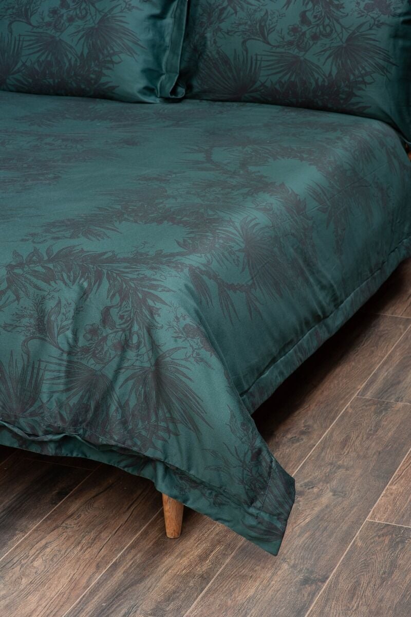 Timorous Beasties Topical Tropical Bottle Green Bedding