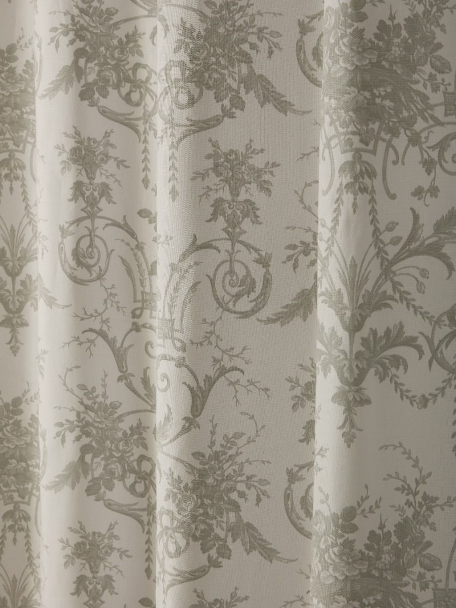 Laura Ashley Tuileries Dark Dove Grey Ready Made Eyelet Curtains