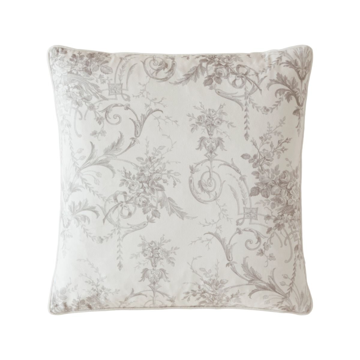 Laura Ashley Tuileries Dark Dove Grey 50x50cm Microfibre Cushion