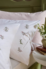 Historic Royal Palaces Victoria Sprigs Embroidery Rose Pink Sage Bedding
