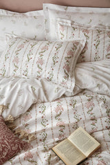 Historic Royal Palaces Waistcoat Stripe Clay Pink Sage Bedding