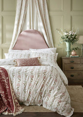 Historic Royal Palaces Waistcoat Stripe Clay Pink Sage Bedding
