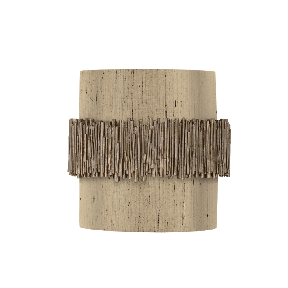 David Hunt Lighting Willow double wall light in gold cocoa with bespoke shade