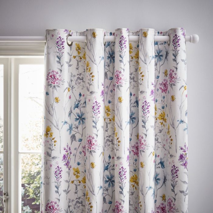 Laura Ashley Wild Meadow Multi Ready Made Curtains