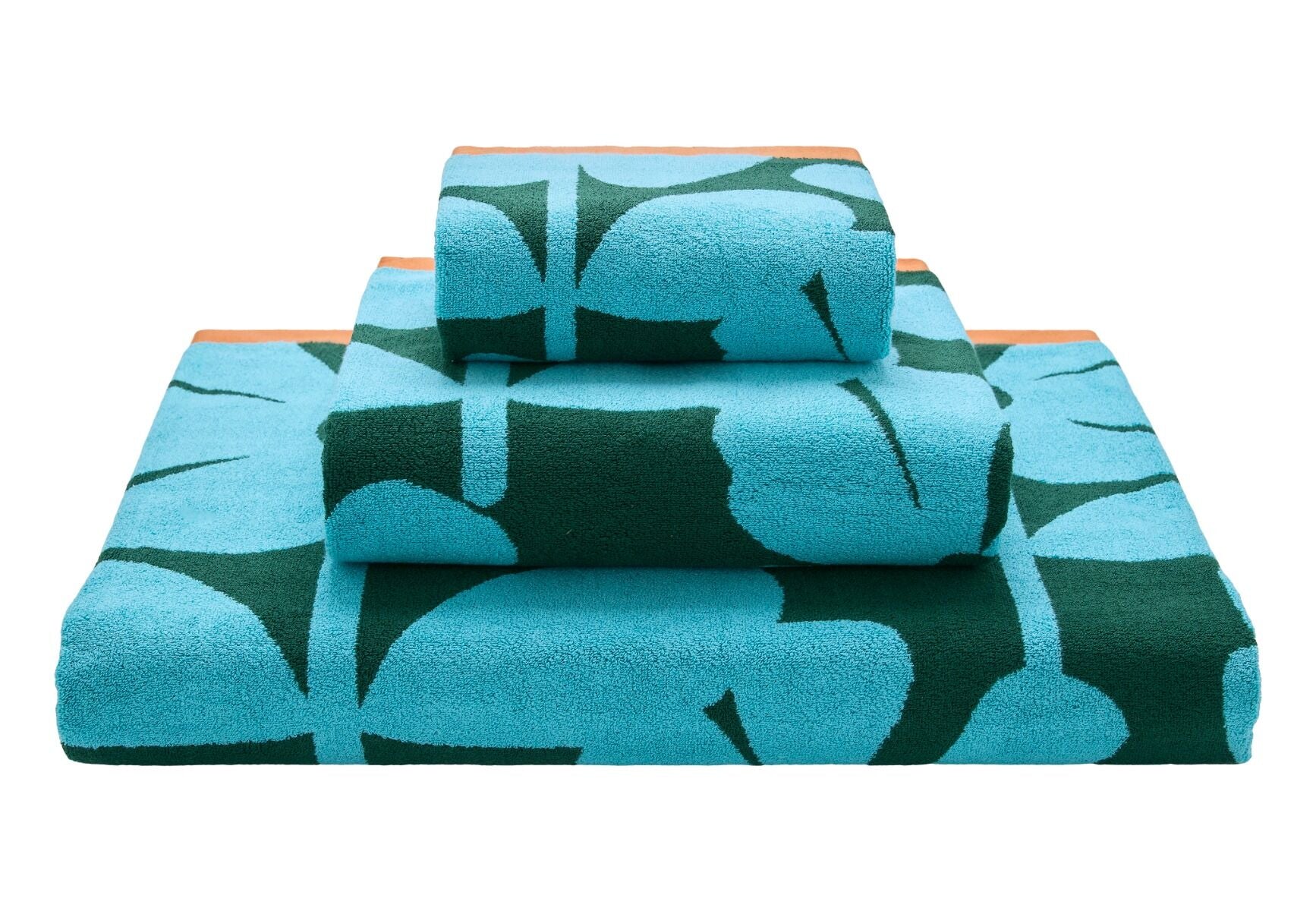 Orla Kiely Wildflower Blue Lagoon Towels