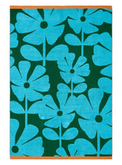 Orla Kiely Wildflower Blue Lagoon Towels