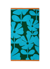 Orla Kiely Wildflower Blue Lagoon Towels