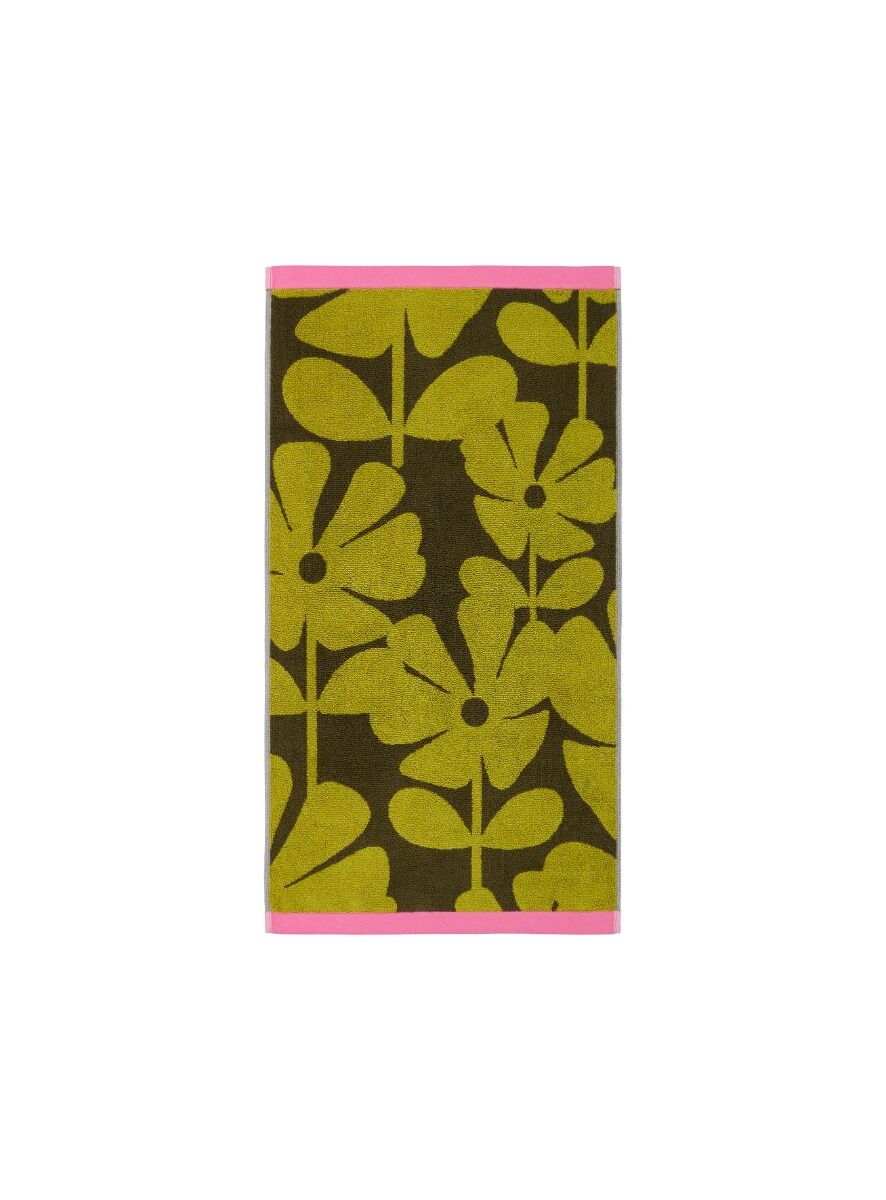 Orla Kiely Wildflower Yellow Ochre Towels