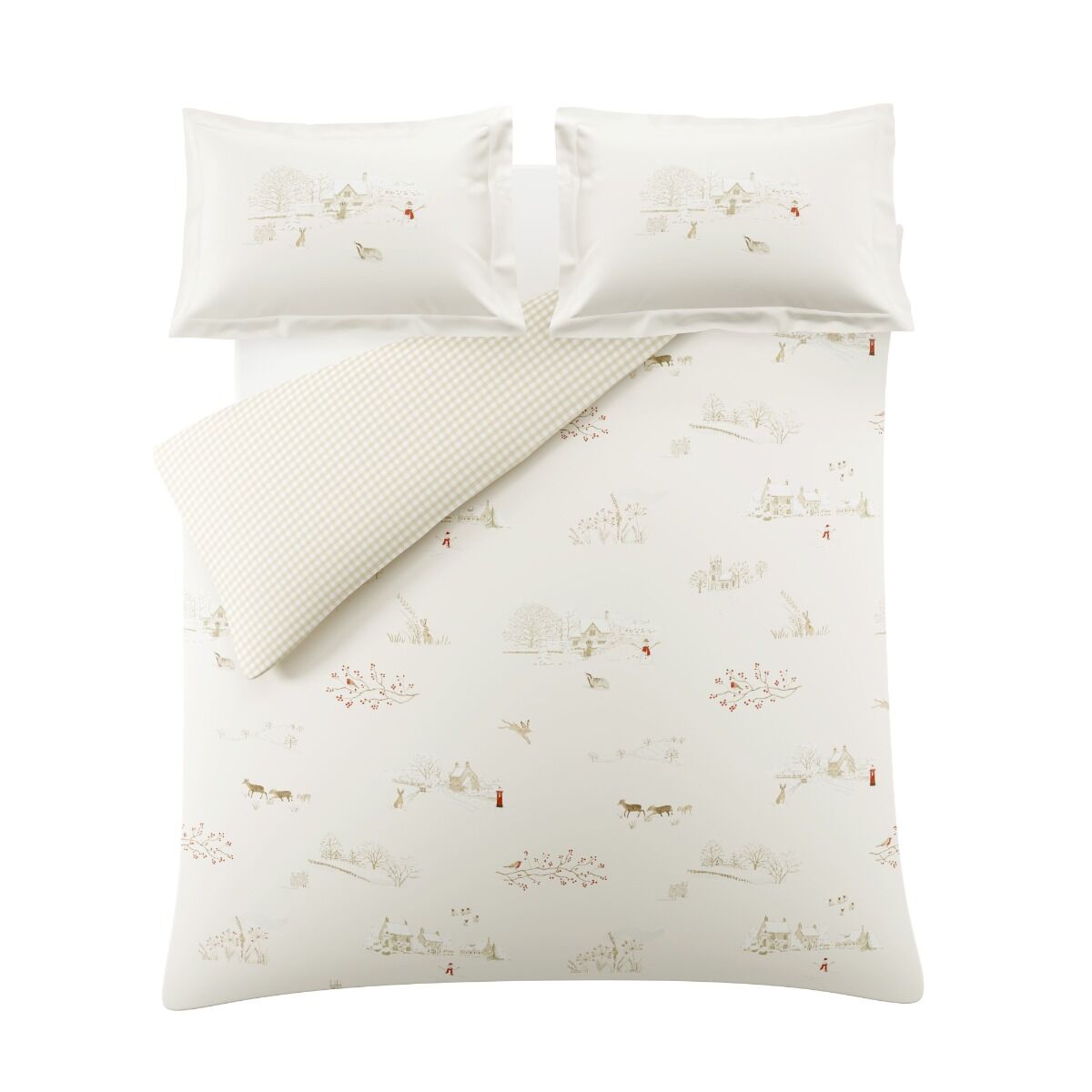 Sophie Allport Winter Scene Off White Bedding
