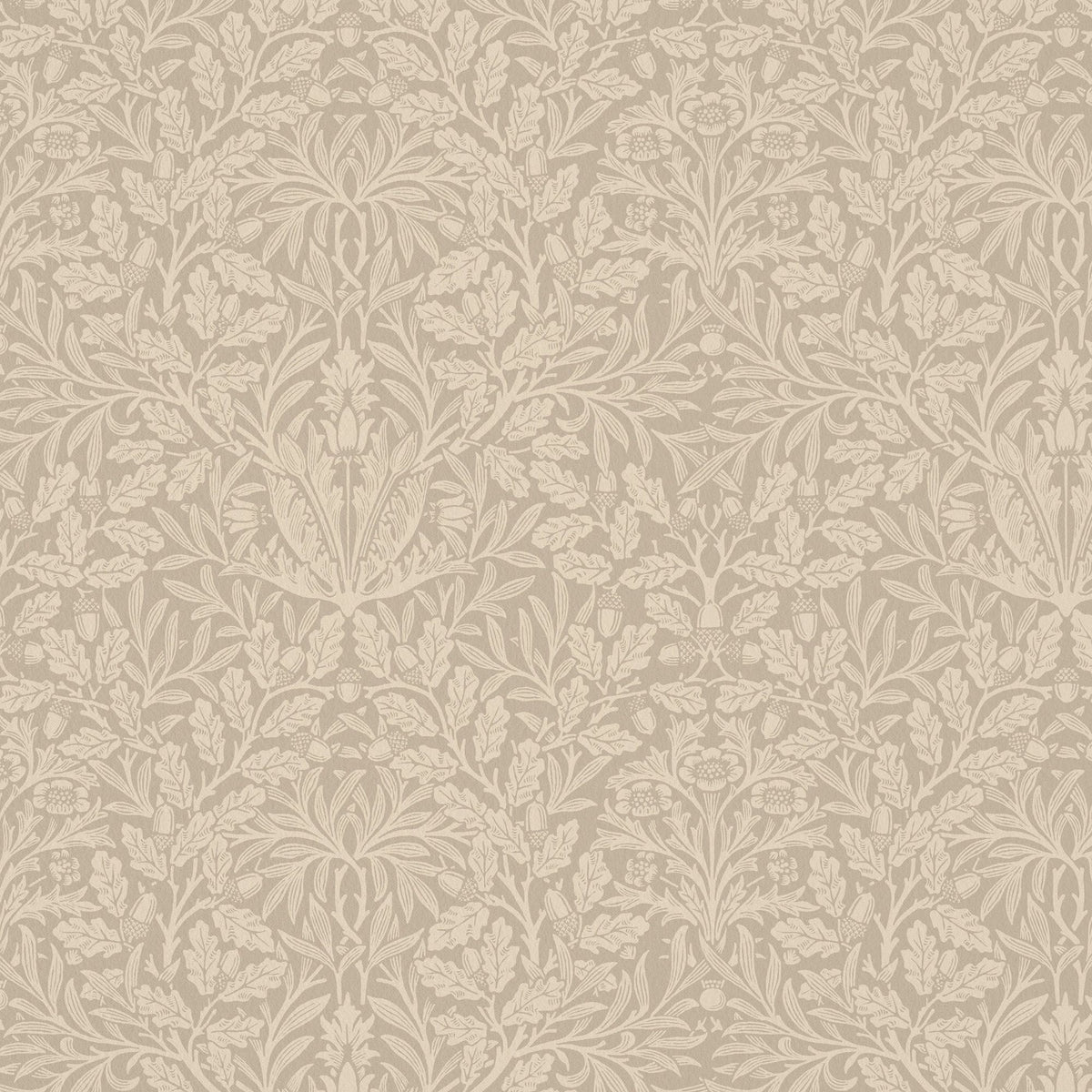 William Morris At Home Fabric, The Forager Acorn Velvet, Clay