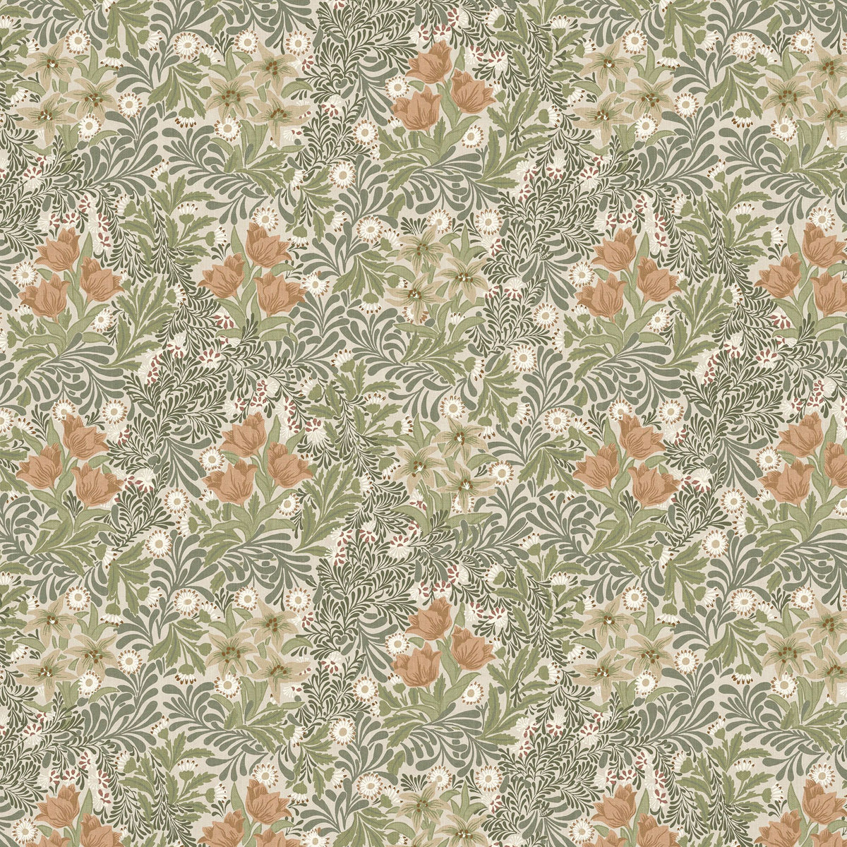 William Morris At Home Fabric  Flora And Foliage Vol 1 Bower Fern
