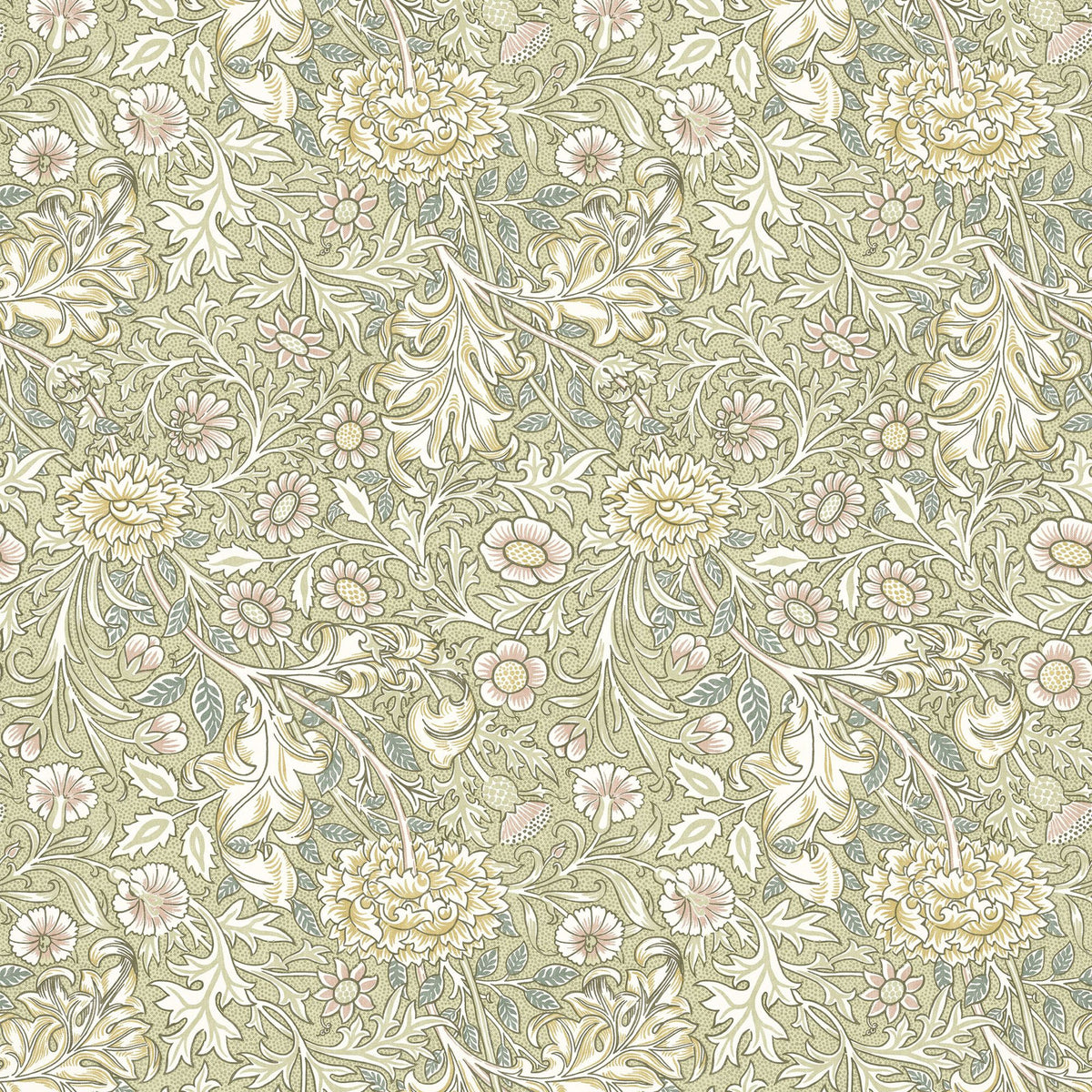 William Morris At Home Fabric, Flora And Foliage Double Bough, Apple