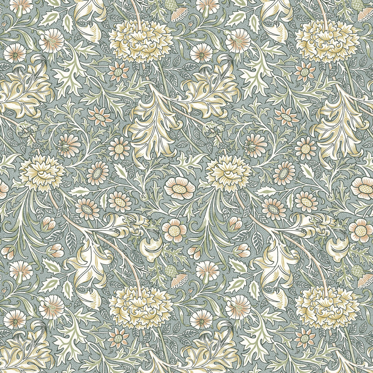 William Morris At Home Fabric, Flora And Foliage Double Bough, Bluebird