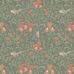 William Morris At Home Fabric,  The Forager Iris, Sage