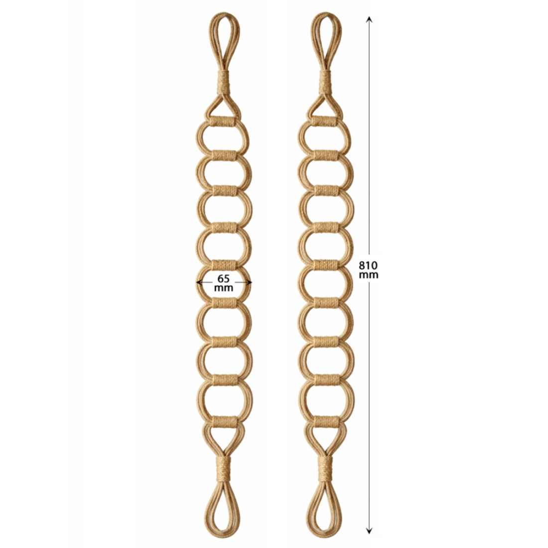 Laura Ashley Ardal Tieback, Jute, 1 Pair